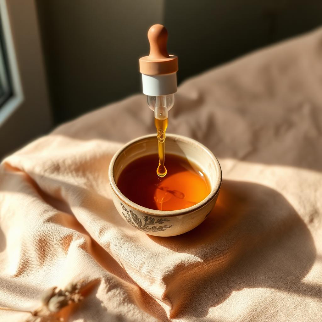 溫熱的油注入陶碗
